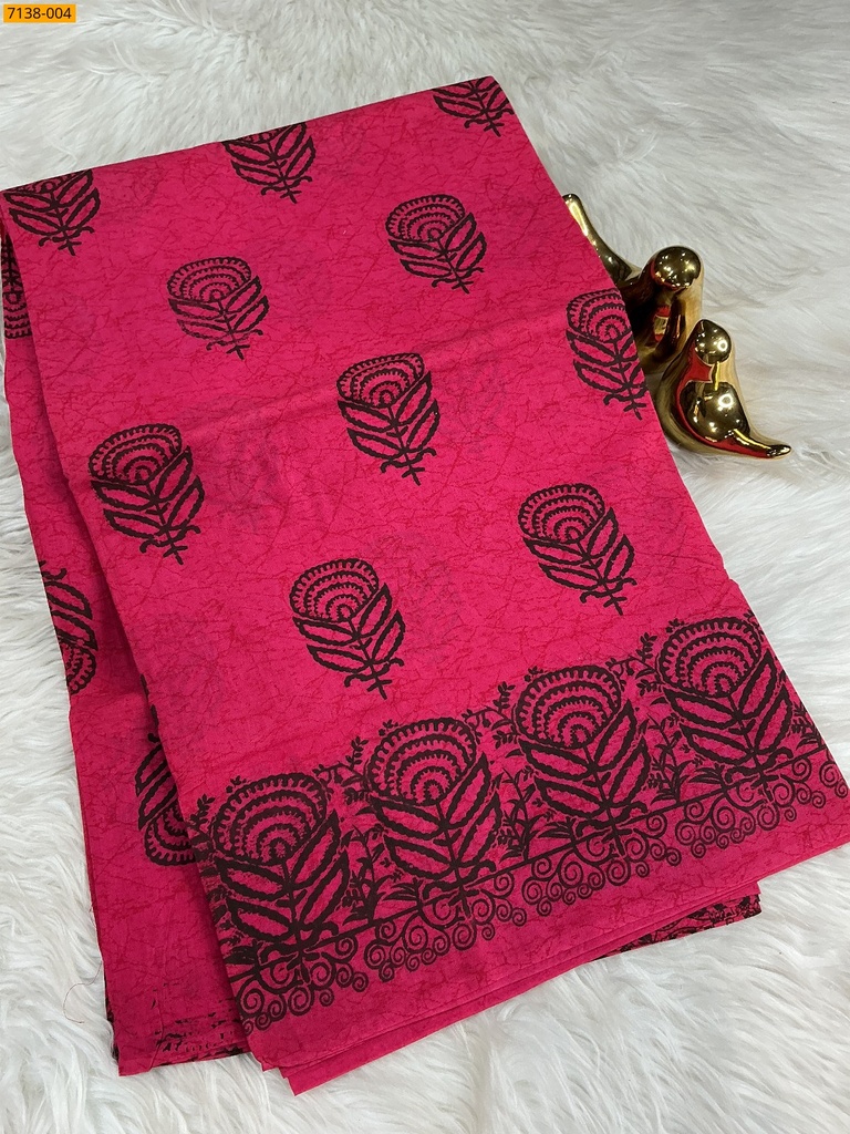 Cotton printed saree