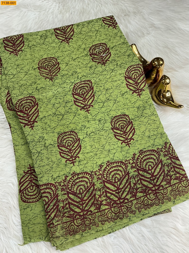 Cotton printed saree