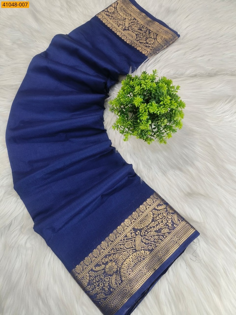 [41048-007] Viscose Crush Crepe Silk Saree (41048-007)