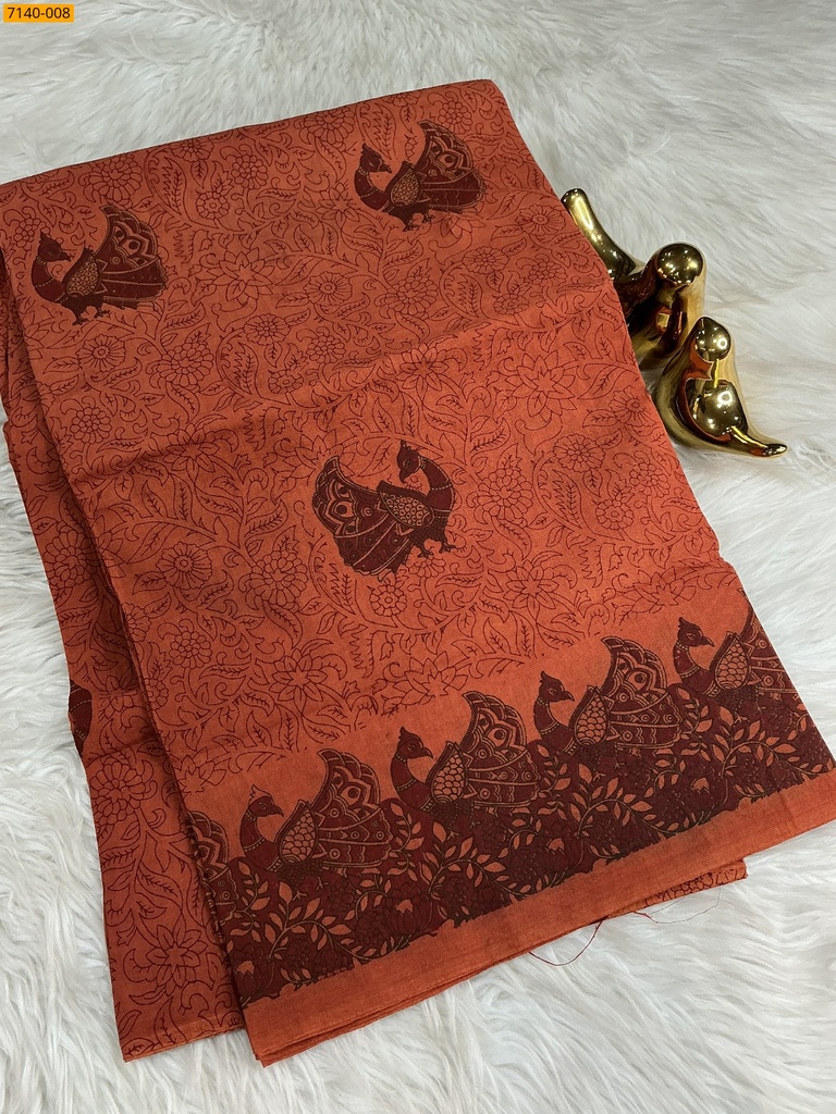 Kalamkari Printed Cotton Saree