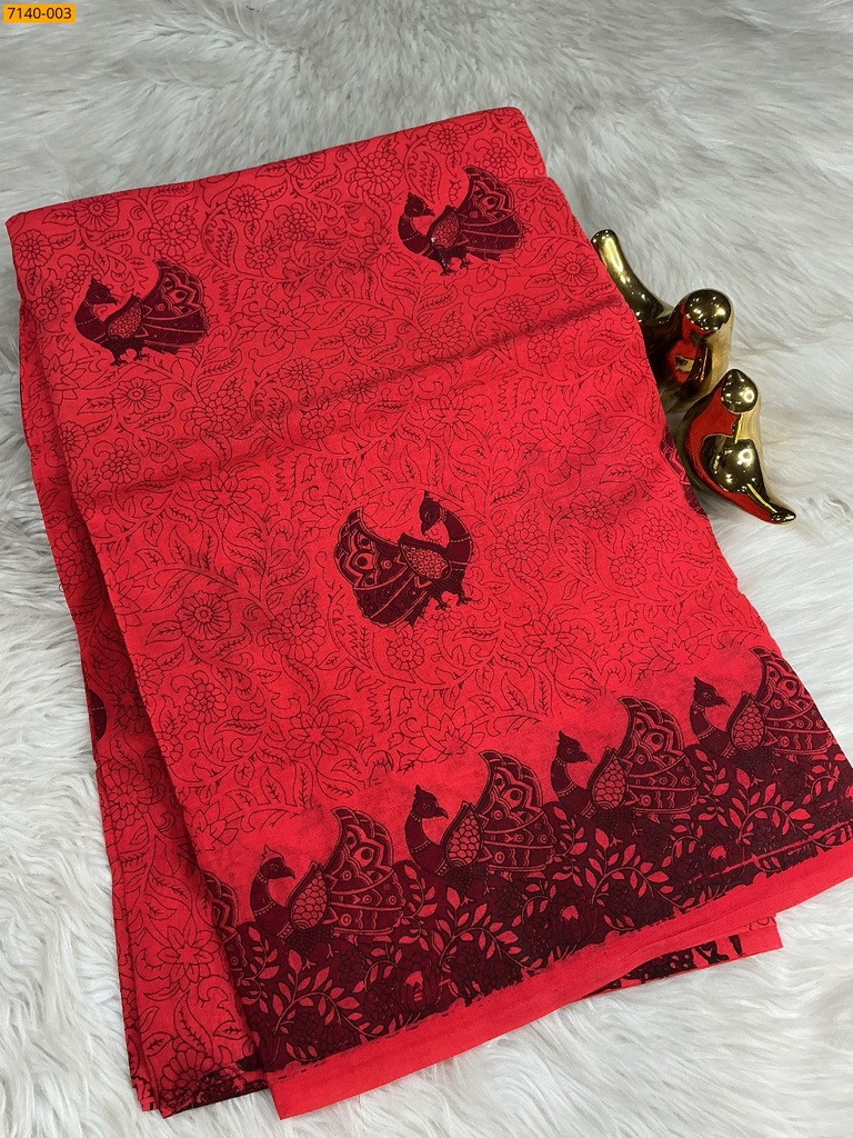 Kalamkari Printed Cotton Saree