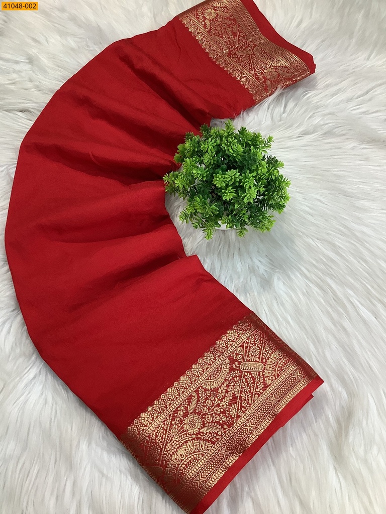 Viscose Crush Crepe Silk Saree