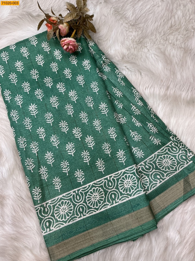 [71020-003] Indigo fancy Binny Silk Printed Saree