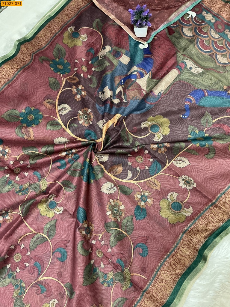 [71027-071] Soft Fancy Chanderi Silk Saree (71027-071)