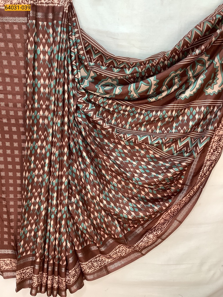 Fancy bentex crepe silk printed sarees