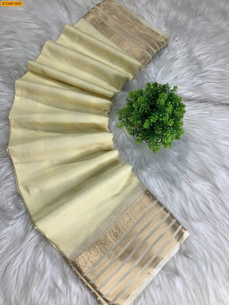 [41049-005] Viscose Crush Crepe Silk Saree (41049-005)