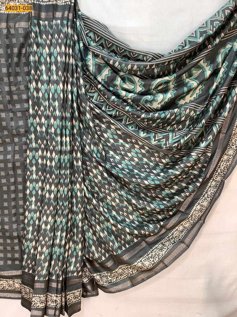 Fancy bentex crepe silk printed sarees