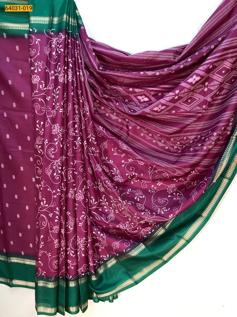 Fancy bentex crepe silk printed sarees