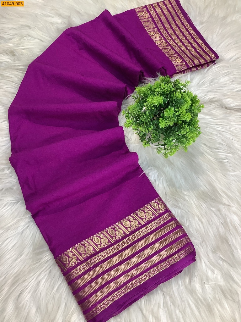 Viscose Crush Crepe Silk Saree