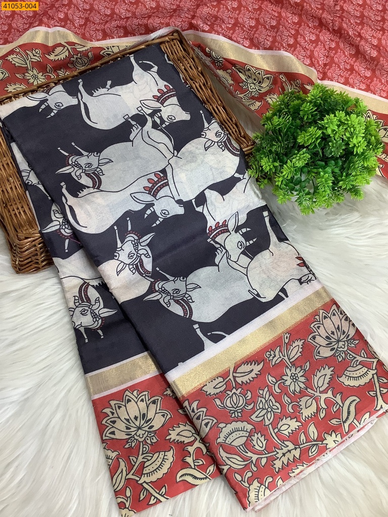 [41053-004] Fancy Silk mulmul Saree