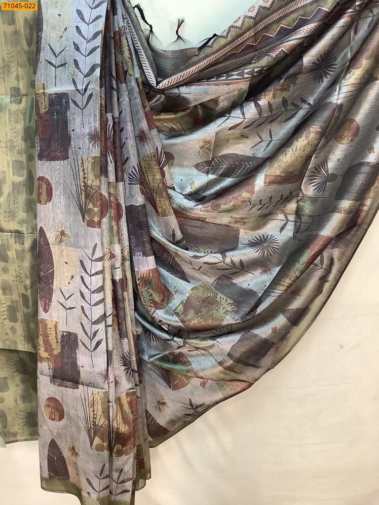 Kalamkari Soft Linen Silk Saree