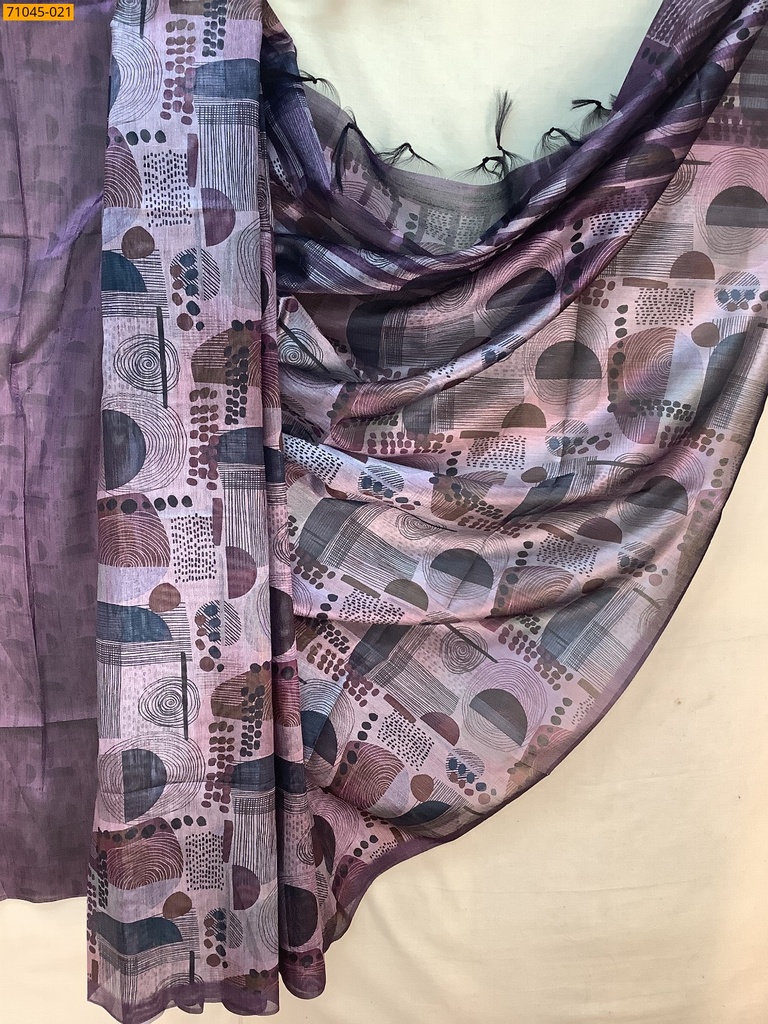 Kalamkari Soft Linen Silk Saree