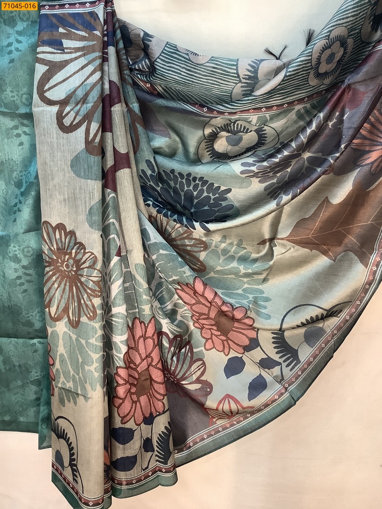 Kalamkari Soft Linen Silk Saree