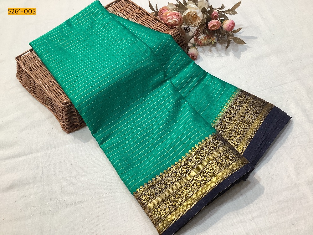 Checked Fancy Mysore Crepe Silk Saree
