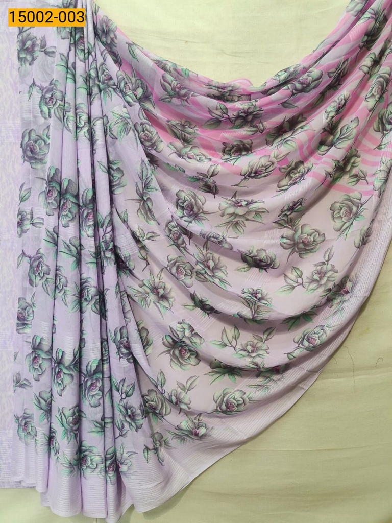[15002-003] Chiffon Printed sarees