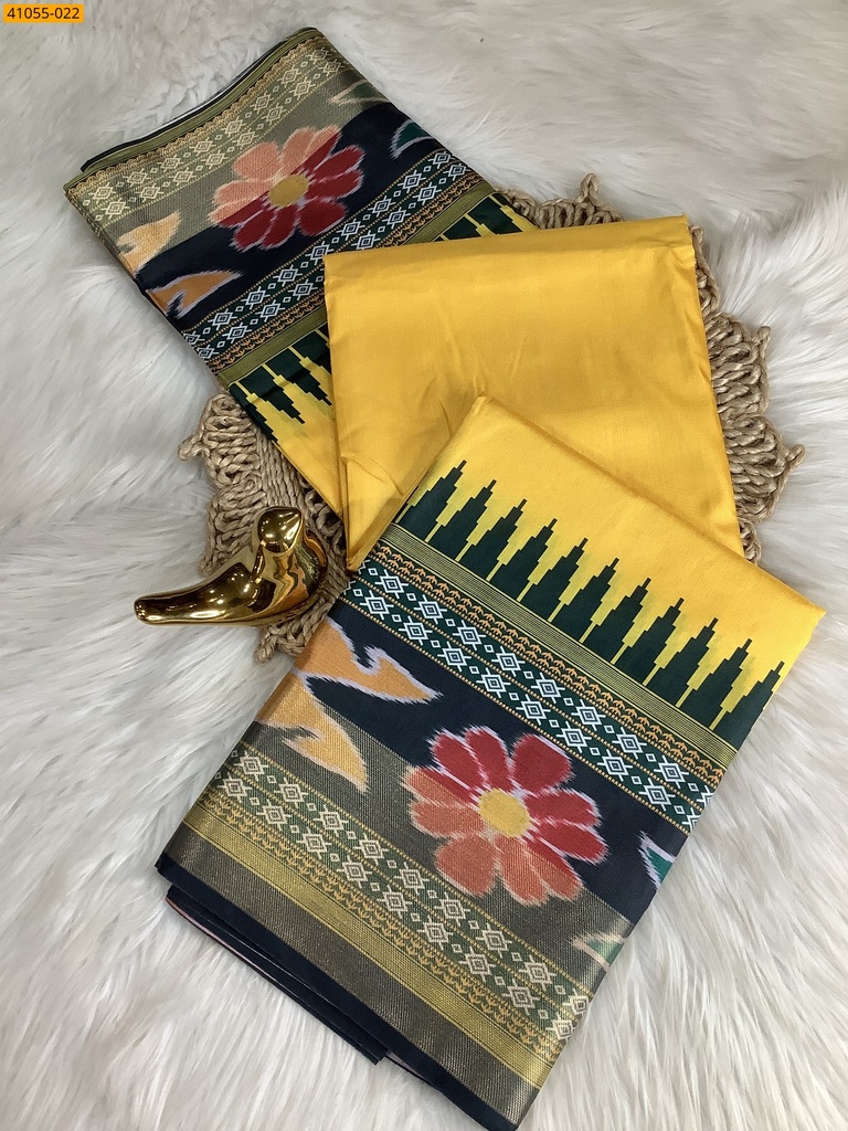 Pochampally Printed Dola Silk Saree