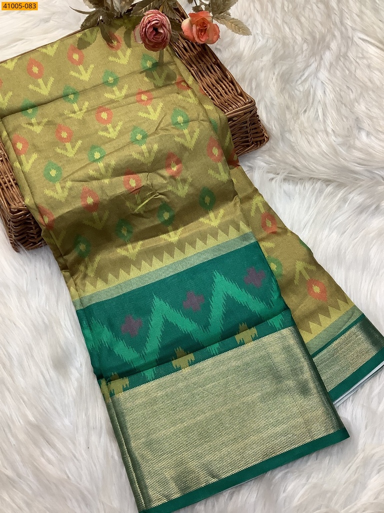 Pochampally Printed Dola Silk Saree