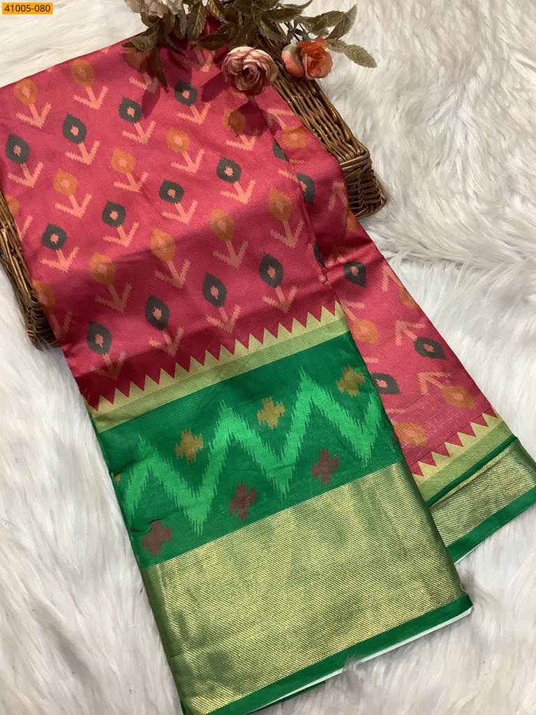 Pochampally Printed Dola Silk Saree