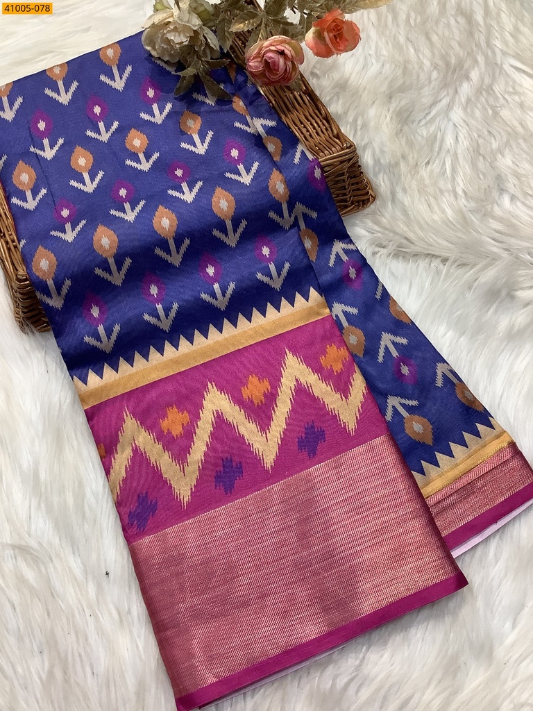 Pochampally Printed Dola Silk Saree