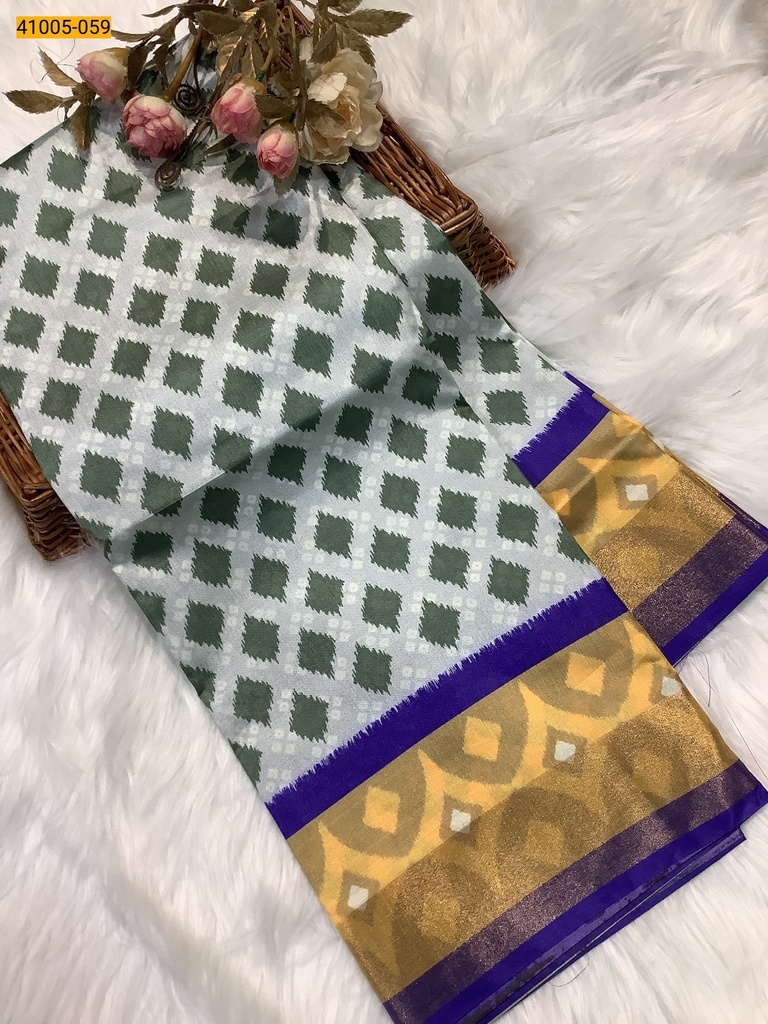 Pochampally Printed Dola Silk Saree