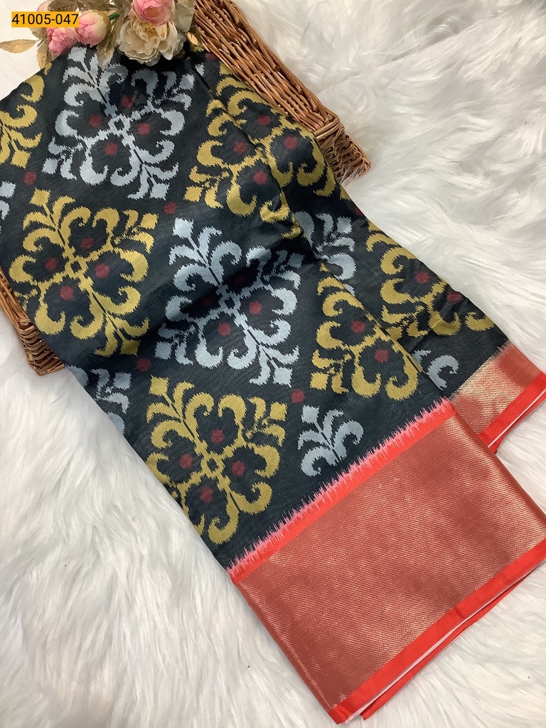 Pochampally Printed Dola Silk Saree