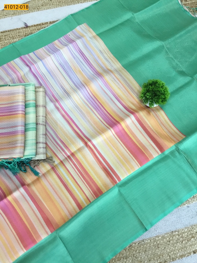 [41012-018] Digital Print Banarasi Soft Silk Saree (41012-018)