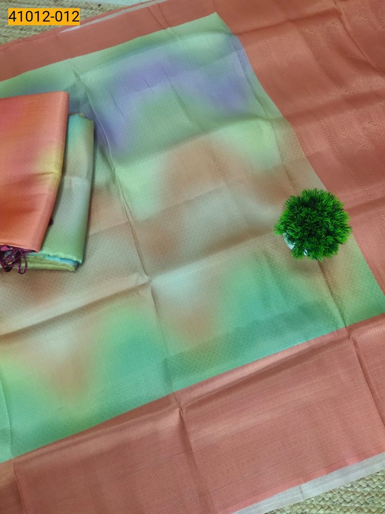 Digital Print Banarasi Soft Silk Saree
