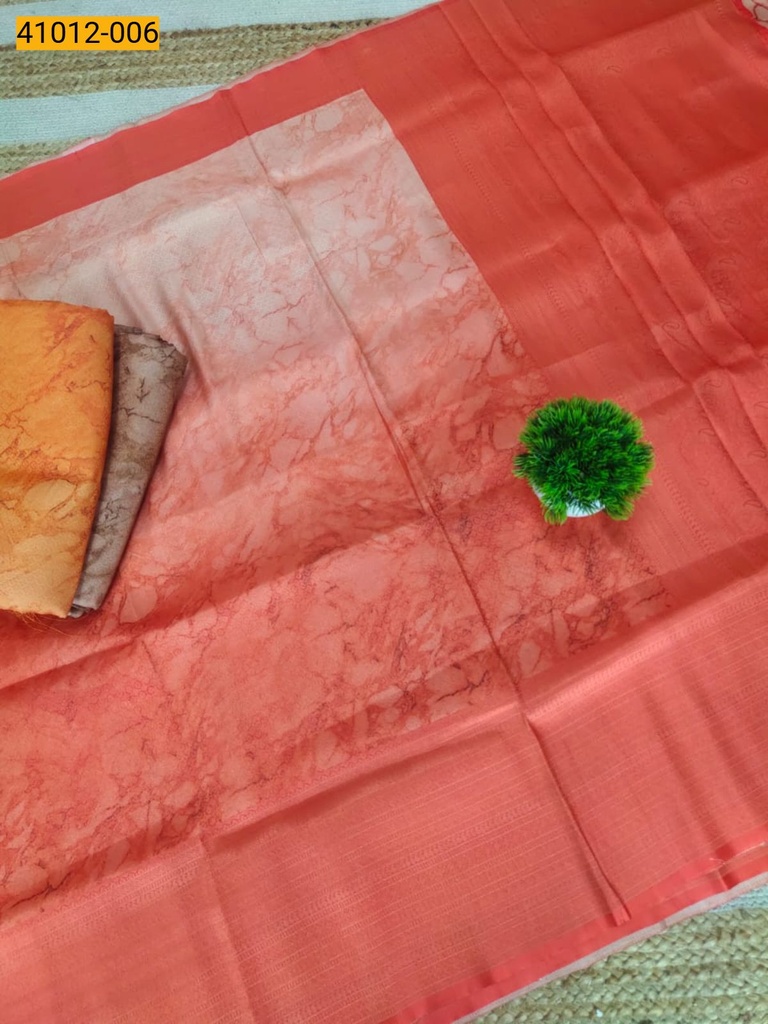 Digital Print Banarasi Soft Silk Saree
