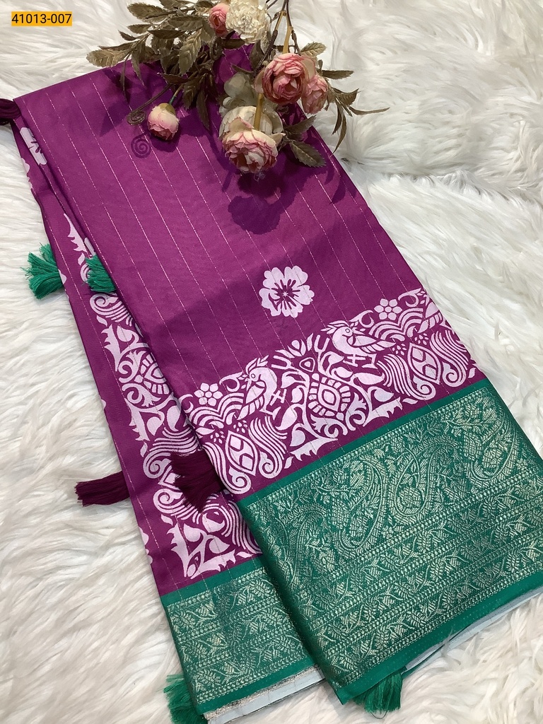 Moss Crepe Silk Saree