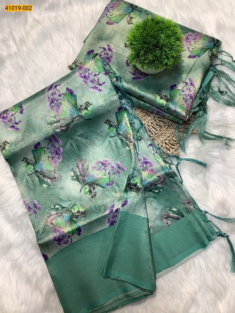 Digital Printed Banarasi Silk Saree
