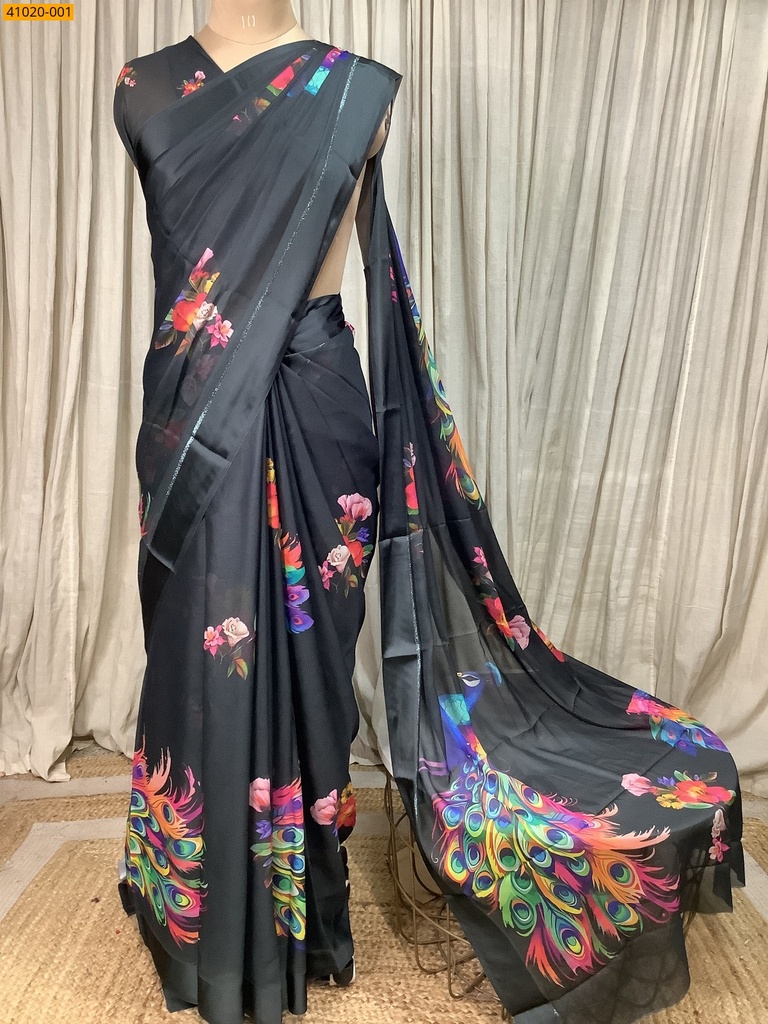 [41020-001] Moss Chiffon Saree