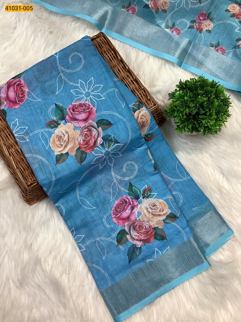 [41031-005] Linen Cotton Saree (41031-005)