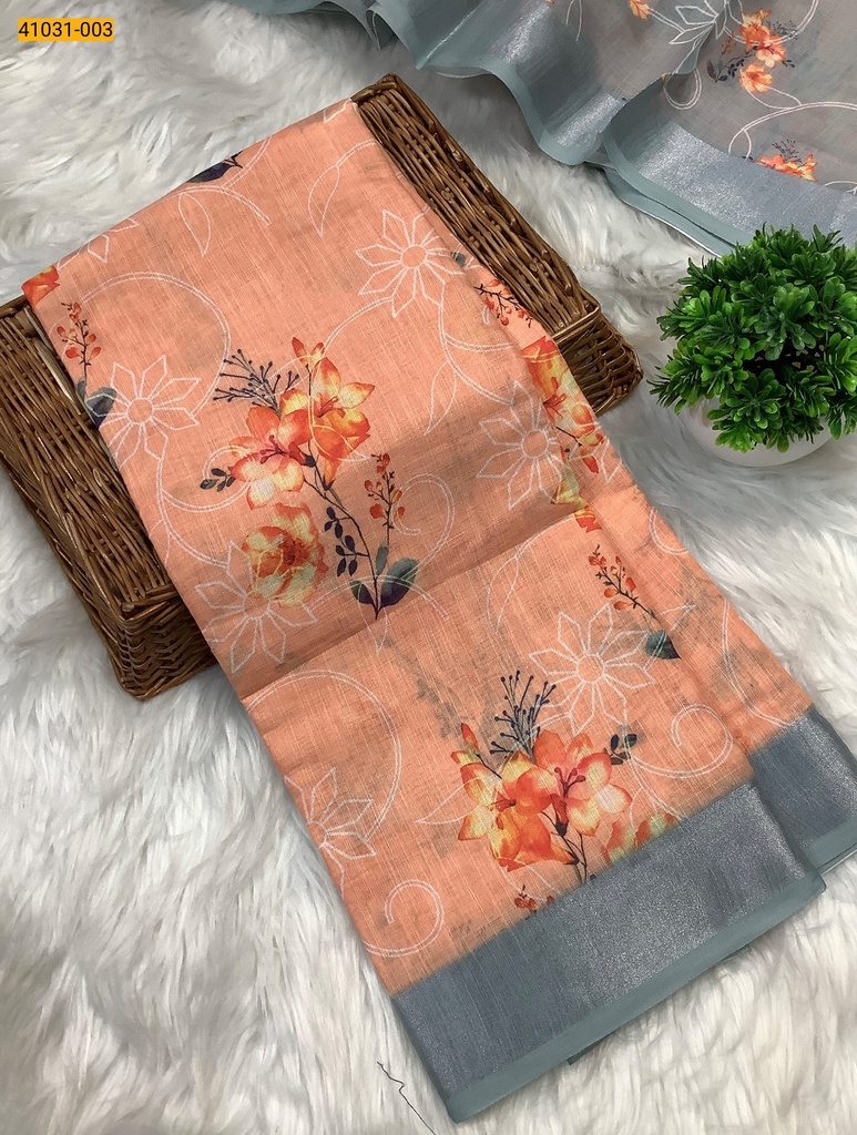 Linen Cotton Saree