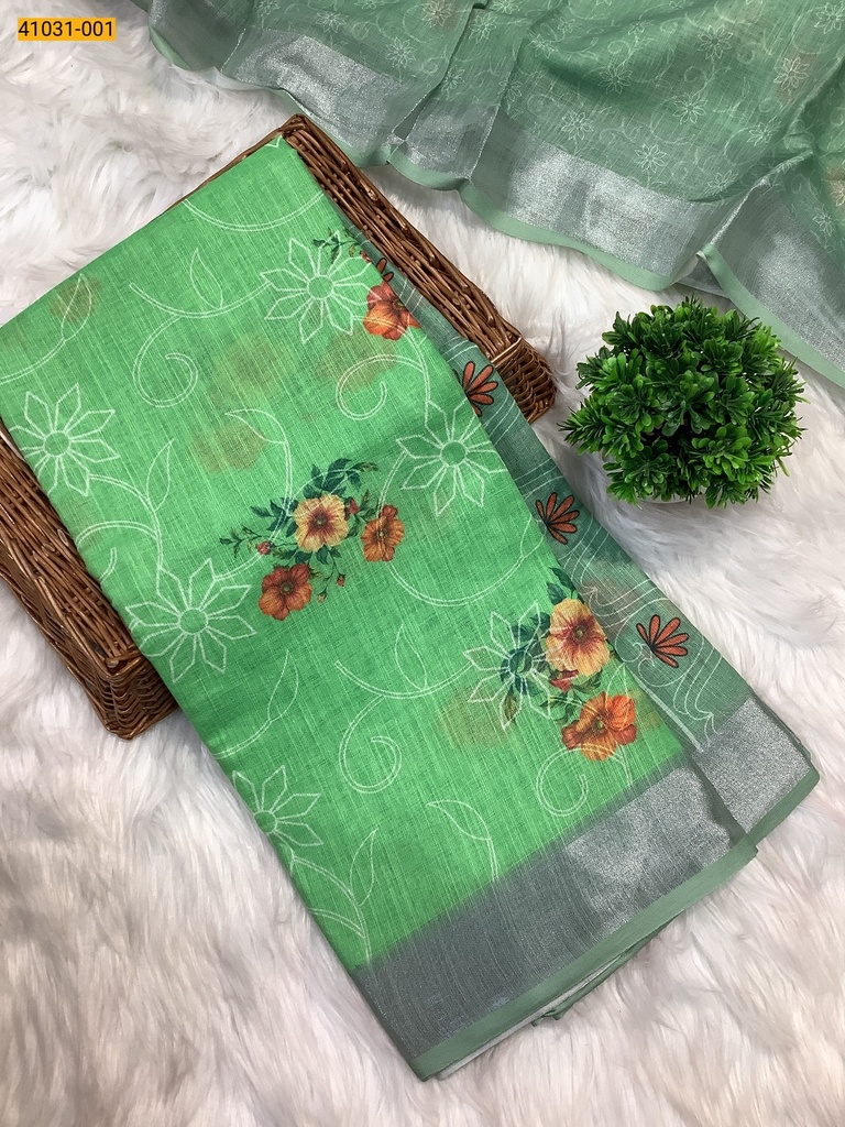 Linen Cotton Saree
