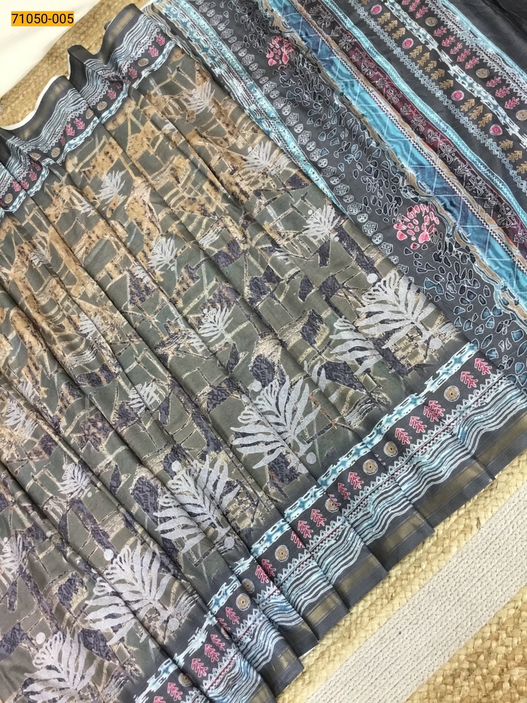 [71050-005] Fancy Mulmul Silk Saree (71050-005)