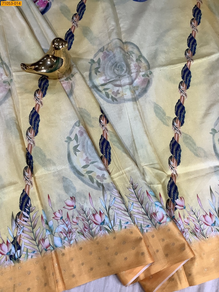 Soft Fancy Linen Silk Saree