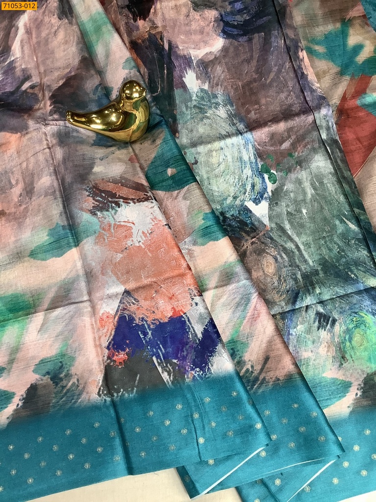 Soft Fancy Linen Silk Saree
