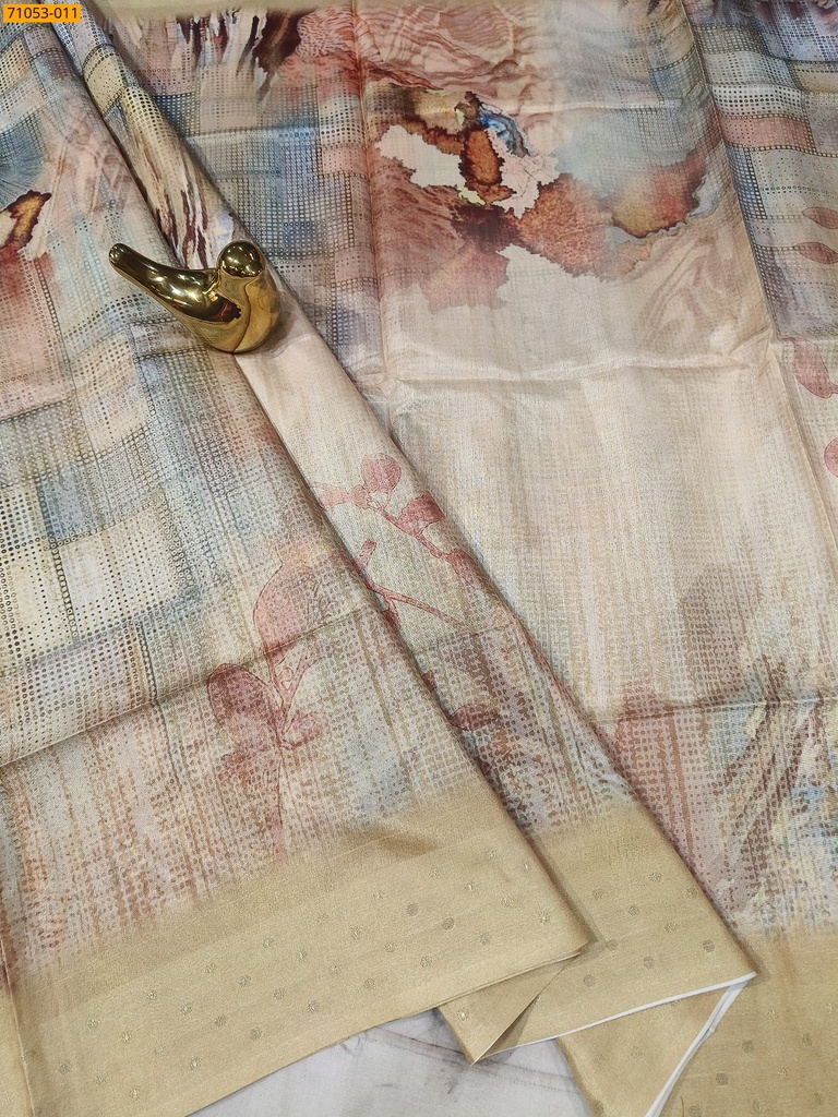 Soft Fancy Linen Silk Saree