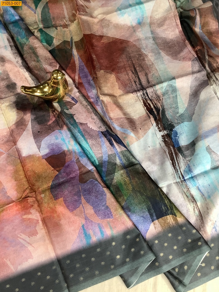Soft Fancy Linen Silk Saree