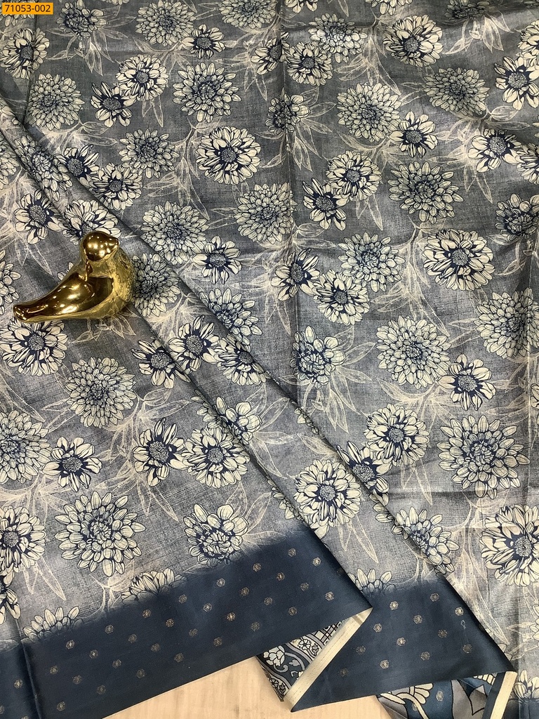 Soft Fancy Linen Silk Saree