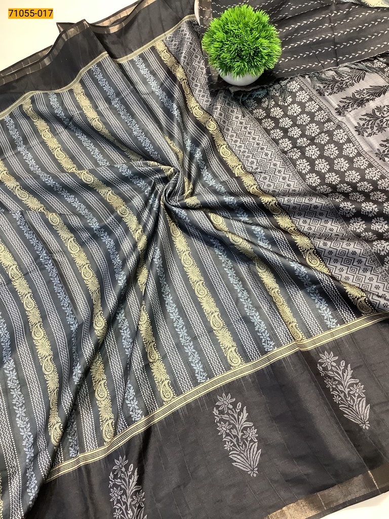 Fancy Printed Silk Saree