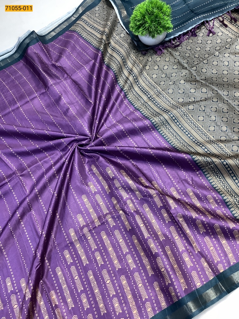 Fancy Printed Silk Saree