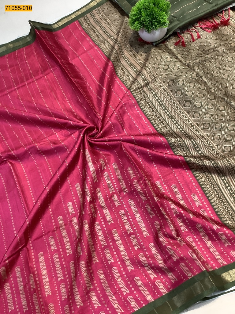 Fancy Printed Silk Saree