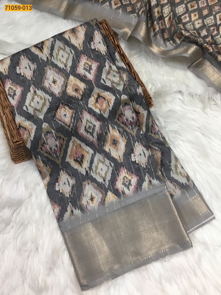[71059-013] Rim Zim Chanderi Fancy Silk Sarees (71059-013)