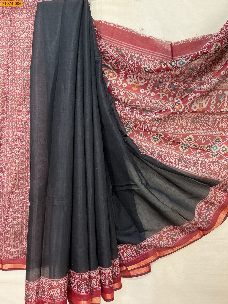 [71074-006] Fancy chanderi silk saree (71074-006)