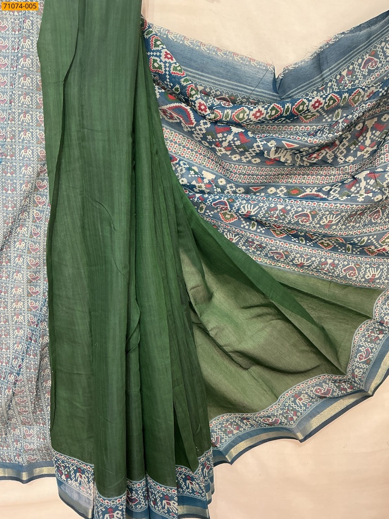 Fancy chanderi silk saree
