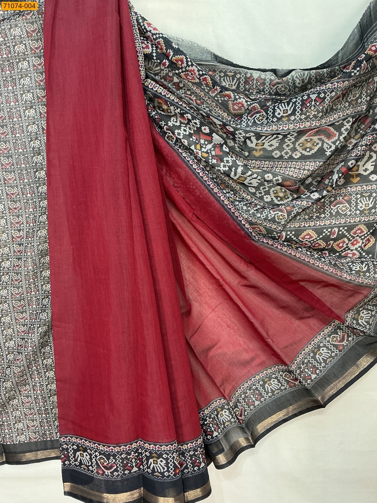 Fancy chanderi silk saree