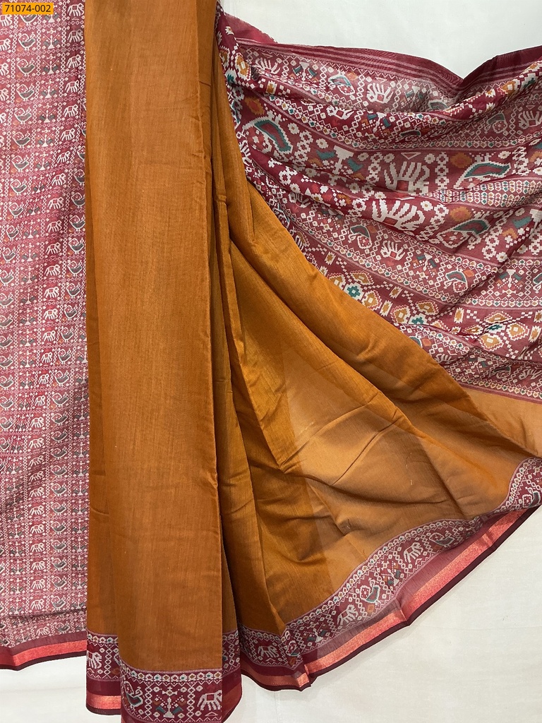 Fancy chanderi silk saree