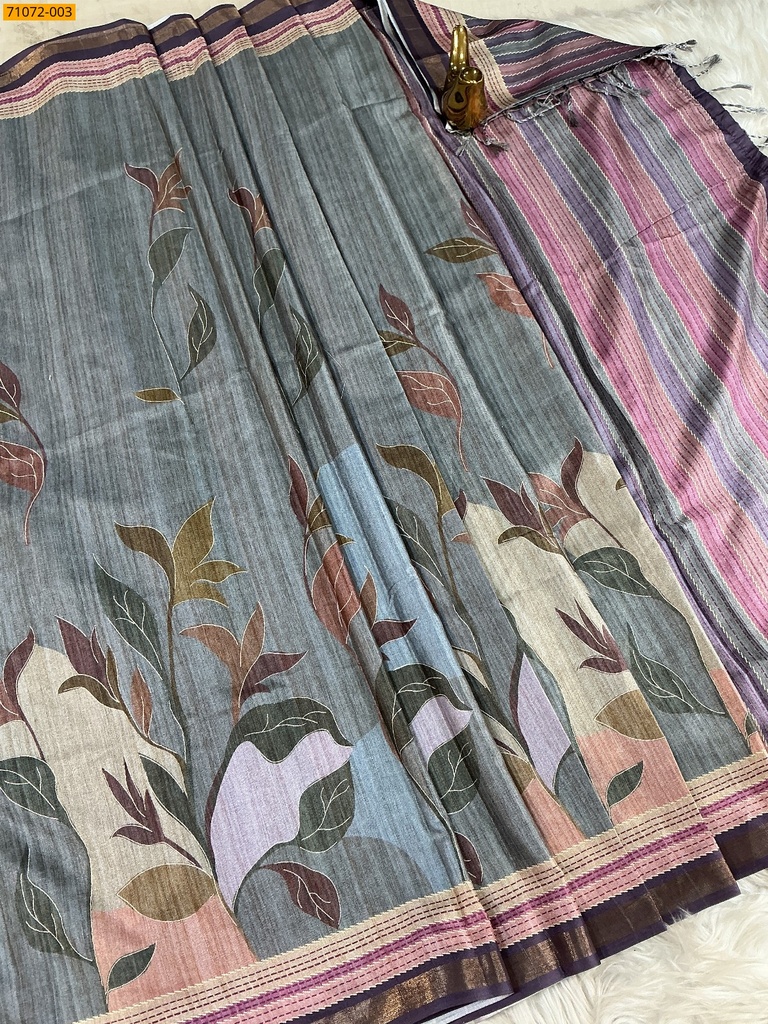 [71072-003] Fancy soft mulmul silk sarees (71072-003)