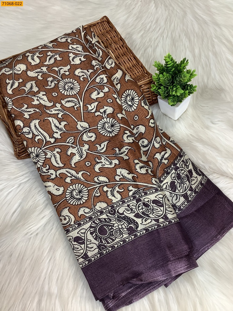 [71068-022] Fancy bhagalpur silk printed sarees (71068-022)